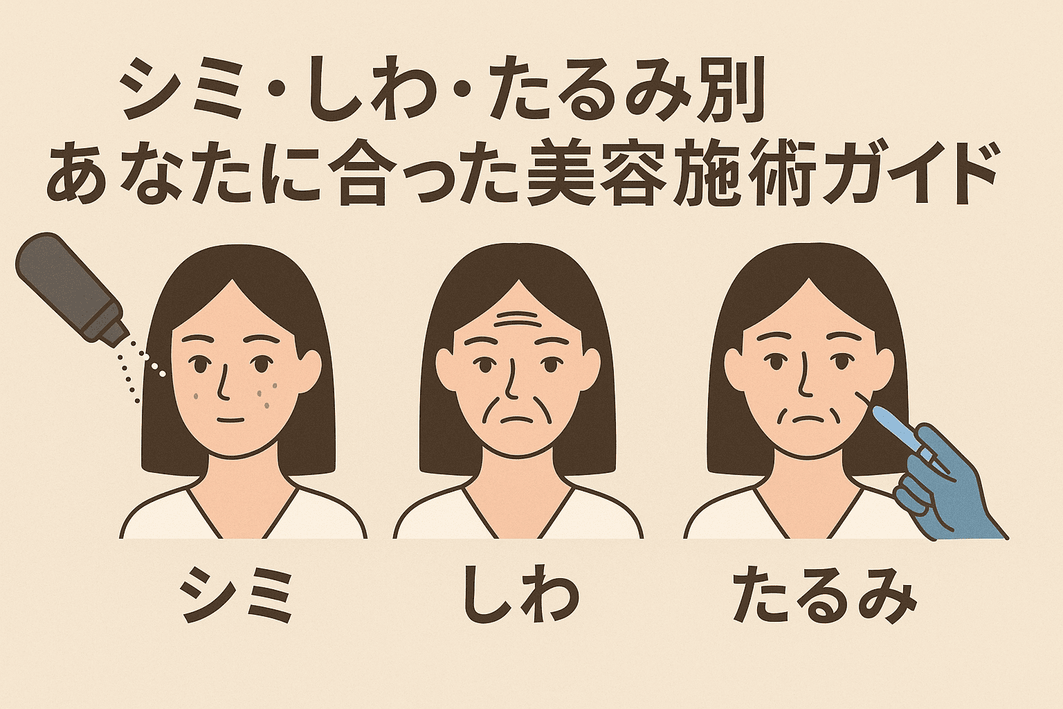 シミ・しわ・たるみ別｜あなたに合った美容施術ガイド
