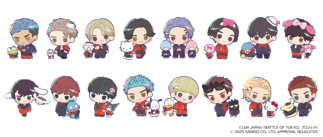 THE RAMPAGEをモチーフにしたROWDY SHOGUNとサンリオキャラクターの